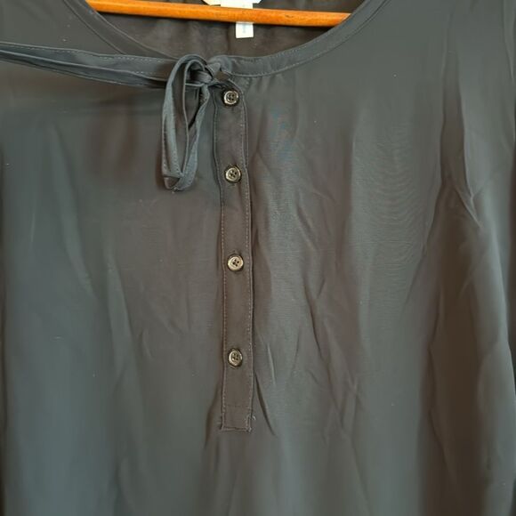 DRAPER JAMES Tie Neck Flounce Shift Dress *NEW* - Picture 4 of 11